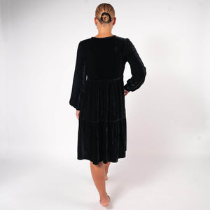 BARA - Black Velvet Dress