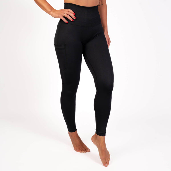 BARA - Black Pocket Scrunch Seamless tights