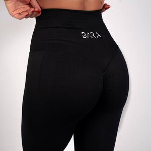 BARA - Black Pocket Scrunch Seamless tights