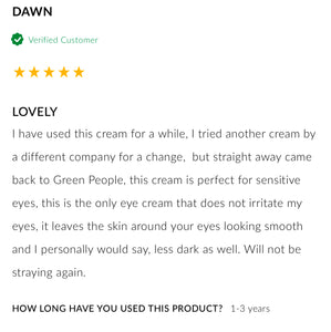 GREEN PEOPLE - REJUVENATING EYE CREAM 10ML (við PREBIOTIKA)