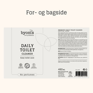 BYOMS - PROBIOTIC DAILY TOILET CLEANER – No perfumes - Allergy certified - 480 ml