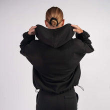 Indlæs billede til gallerivisning BARA - Black Lounge Waffle Hoodie
