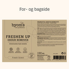 Indlæs billede til gallerivisning BYOMS - 4. FRESHEN UP - PROBIOTIC ODOUR REMOVER - Fresh Scent (powerful formula) 190 ML
