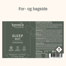 Indlæs billede til gallerivisning BYOMS - SLEEP MIST – PROBIOTIC AROMA THERAPY - Bergamot, Lavender &amp; Ylang-ylang 200 ml
