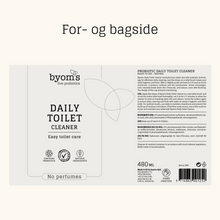 Indlæs billede til gallerivisning BYOMS - PROBIOTIC DAILY TOILET CLEANER – No perfumes - AC - 480 ml
