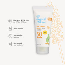 Indlæs billede til gallerivisning GREEN PEOPLE - ORGANIC CHILDREN LAVENDER SUN CREAM SPF50 100ML - NÝTT !!!
