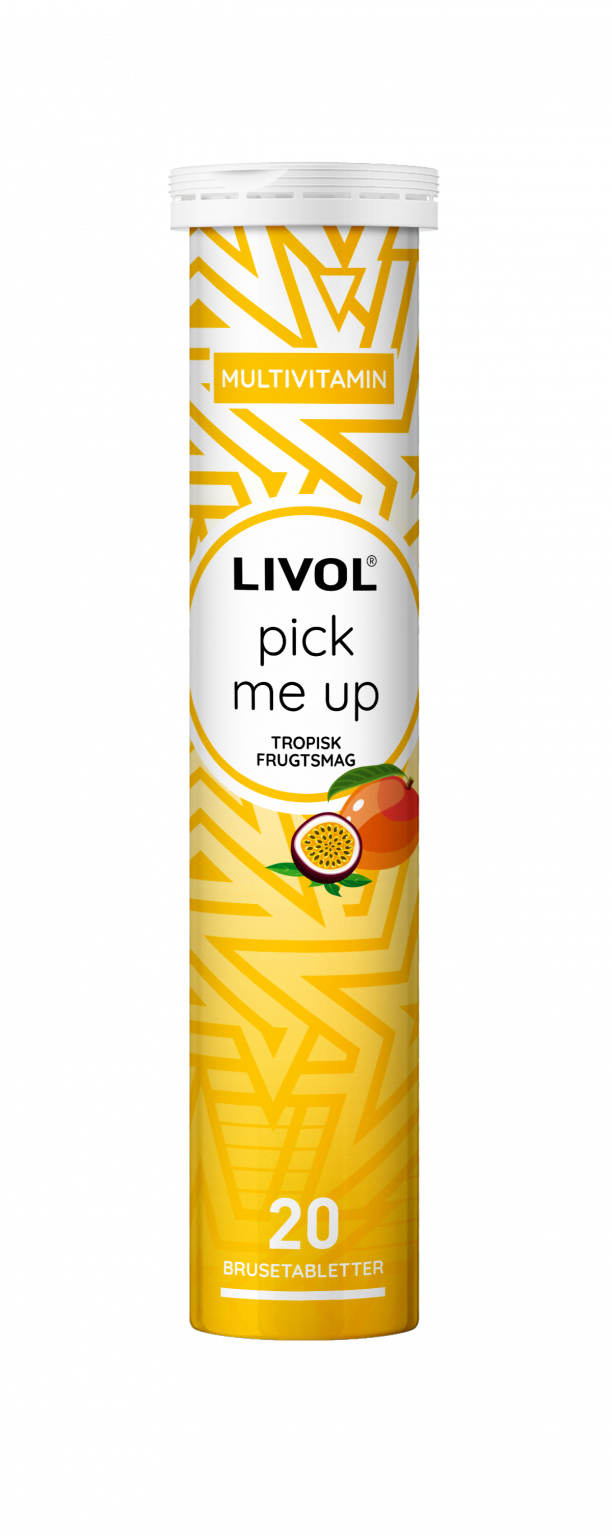 Livol - Pick me Up m. tropisk frugt (20 stk. brusetabletter)
