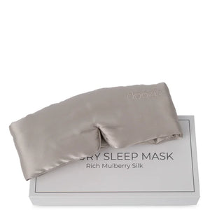 DOOZIE - Luxury Sleep Mask (Mulberry Silke i 22 momme - en kraftig kvalitet) - Pearl Grey