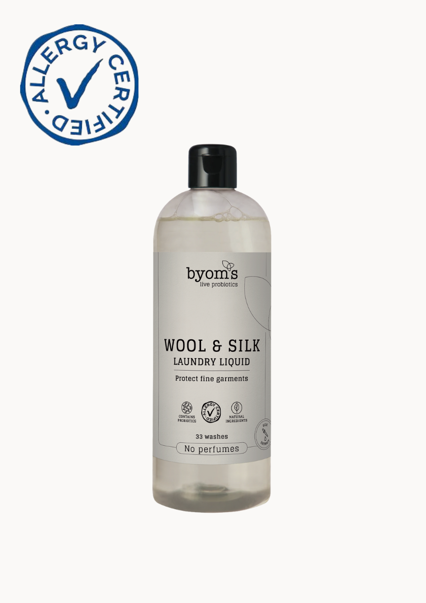 BYOMS - PROBIOTIC WOOL & SILK - LAUNDRY LIQUID  500 ml.- No perfumes - AC