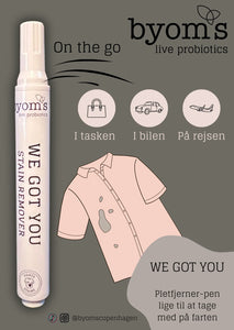 BYOMS - WE GOT YOU - PROBIOTIC STAIN REMOVER - On the go - Natural scented (Pletfjerner på farten - fjerner de fleste friske pletter)