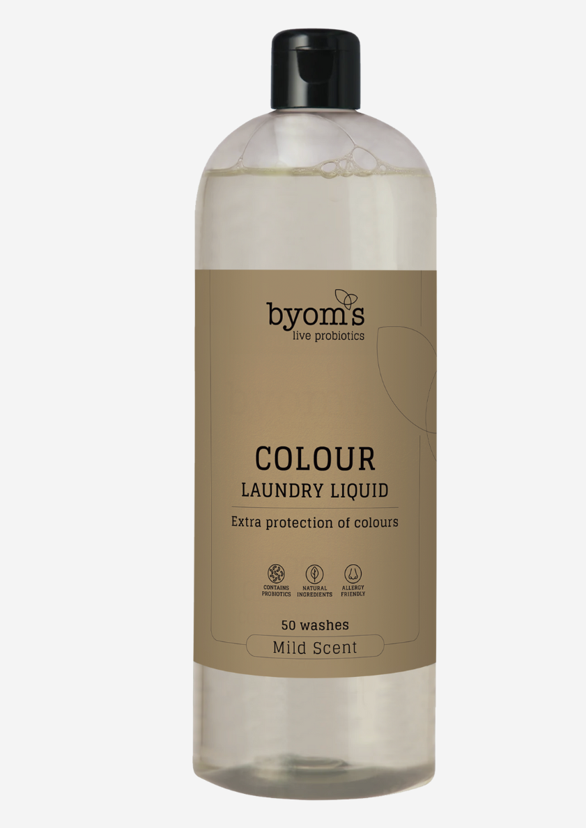 BYOMS - COLOUR - PROBIOTIC LAUNDRY LIQUID - Mild Scent 1000 ml - 50 VASKE