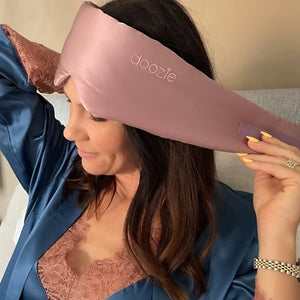 DOOZIE - Luxury Sleep Mask (Mulberry Silke i 22 momme - en kraftig kvalitet) - Dusty Rose