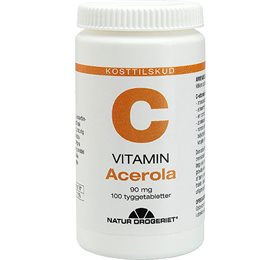 Natur Drogeriet - Acerola C vitamin 90 mg 100 tabl.