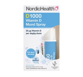 NordicHealth - D1000 Vitamin D Mund Spray (25 μg) 15 ml