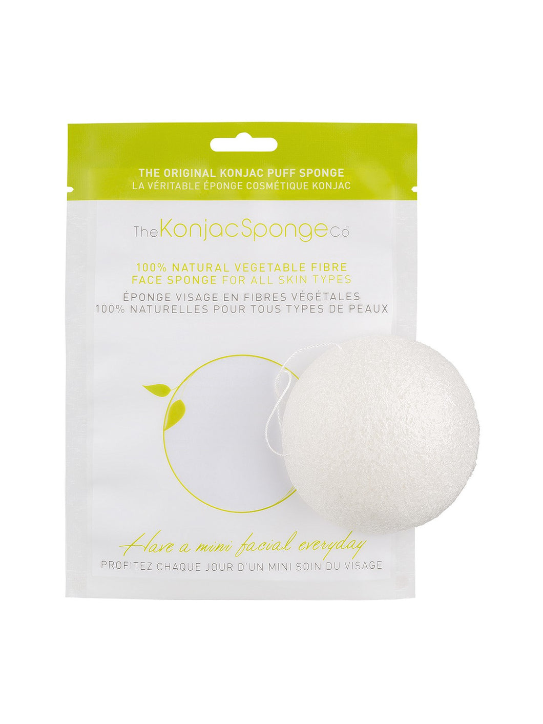 Konjac Sponge - Svamp hvid til alle hudtyper