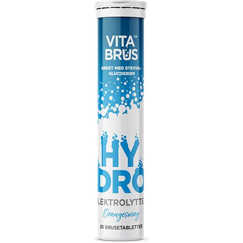 Hydro Elektrolytter brusetabletter 20 stk.  - Orangesmag