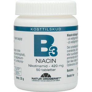 Natur Drogeriet - Niacin (nikotinamid) 420 mg 50 tabl.