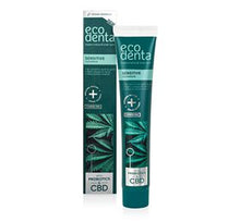 Indlæs billede til gallerivisning ECODENTA - SENSITIVE Toothpaste with CBD and PROBIOTICS - 75 ml - UTTAN FLUOR - PRE ORDER (7-14 dagar til tað er á goymslu)
