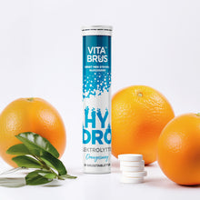 Indlæs billede til gallerivisning Hydro Elektrolytter brusetabletter 20 stk.  - Orangesmag

