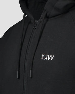 SPAR 20%: ICANIWILL - Essential Zipper Hoodie Black Men (XL er eftir)