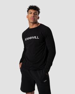 SPAR 25%: ICANIWILL - Essential Long Sleeve Black Men (XL & XXL eftir í løtuni)