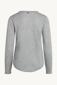 PRUE - PULLOVER -  CLAIRE WOMAN 100 % merino uld, light grey