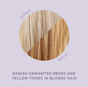 INNERSENSE - Bright Balance Hairbath, 295 ml - til alle hårtyper (neutraliserer de gyldne toner i håret - "silvursjampo")