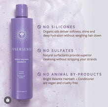 Indlæs billede til gallerivisning INNERSENSE - Bright Balance Hairbath, 295 ml - til alle hårtyper (neutraliserer de gyldne toner i håret - &quot;silvursjampo&quot;)
