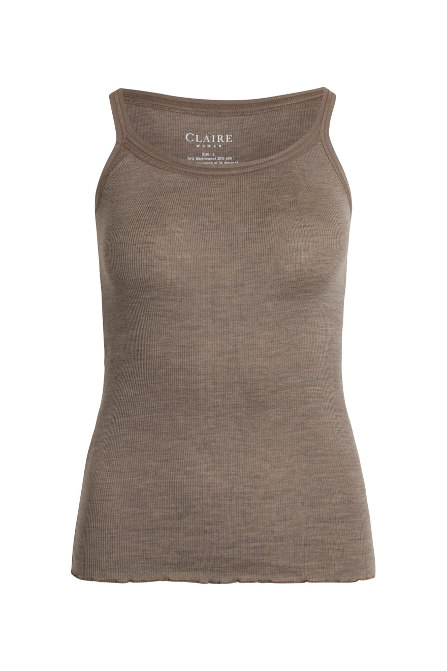 Top Taupe Melange - CLAIRE WOMAN