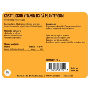 NANI - Vitamin D3 på planteform (90 kapsl.)