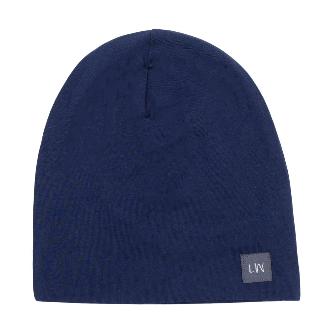 LITTLE WONDERS - Andy Navy blå beanie hue til drengene