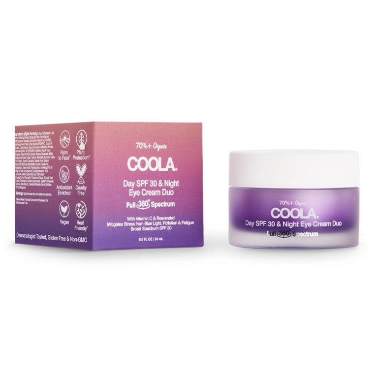 COOLA - Day SPF 30 & Night Eye Cream Duo, 24 ml  (beskytter også imod blåt lys fra skærme med BlueScreen™ Digital De-Stress™ technology)