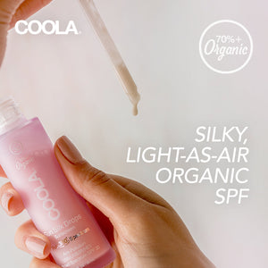 COOLA Sun Silk Drops Organic Face Sunscreen SPF 30 - 30 ml (beskytter også imod blåt lys fra skærme med BlueScreen™ Digital De-Stress™ technology)