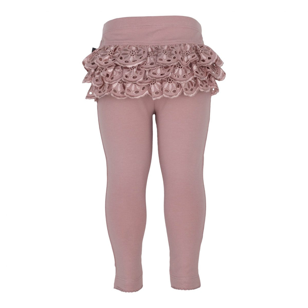 LITTLE WONDERS - Støvet rosa Ella leggings med blonde numse