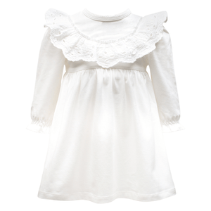 LITTLE WONDERS - Off White Carma bodykjole med bred blonde