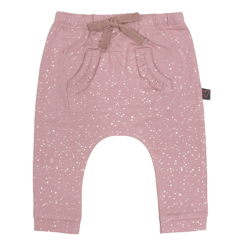 LITTLE WONDERS - Dagmar støvet rosa glitter bukser til nyfødt