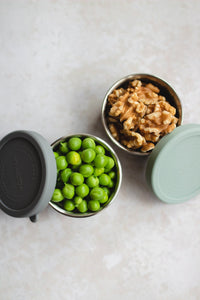 AYA&IDA - Snack Container - Dark Grey / Mint Green - 100ML