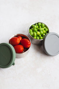 AYA&IDA - Snack Container - Dark Grey / Tropical Green - 100ML