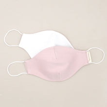 Indlæs billede til gallerivisning SPAR 50%: 1 stk STOF MUNDBIND (rosa/hvid vendbar) - 3-LAGS UPCYCLED TEKSTIL - PARGAARD
