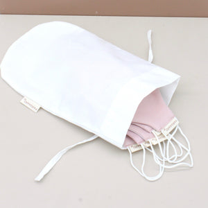 SPAR 50%: 1 stk STOF MUNDBIND (rosa/hvid vendbar) - 3-LAGS UPCYCLED TEKSTIL - PARGAARD