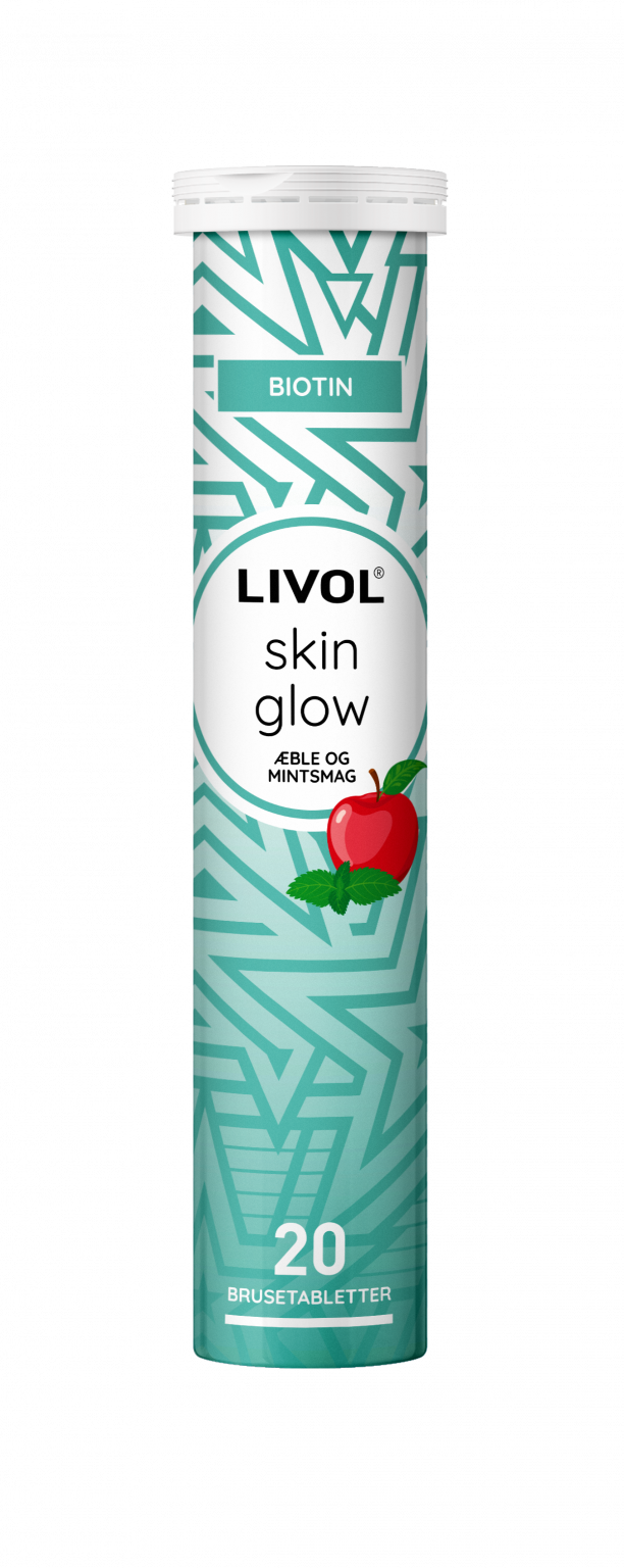 Livol brusetablet Skin Glow m. æble og mint 20 stk. brusetabl.