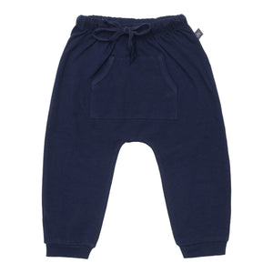 LITTLE WONDERS - Navy Blå Adam baggy bukser med lommer