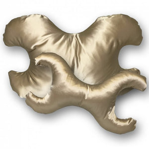 Save My Face - SÆT - stor og lille pude med 100% silkebetræk - Bronze