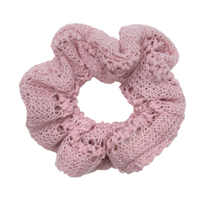 LITTLE WONDERS - Støvet rosa Andrea vævet scrunchie – Str. One Size