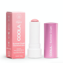Indlæs billede til gallerivisning COOLA Mineral Liplux® Organic Tinted Lip Balm Sunscreen SPF 30 - Summer Crush
