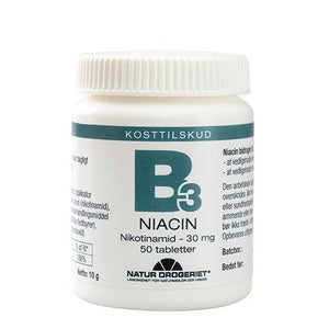 Natur Drogeriet - B3 Niacin 30 mg 50 stk