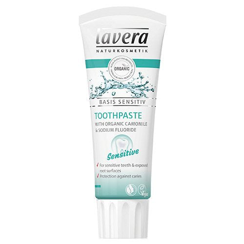LAVERA NATURKOSMETIK - Tandpasta SENSITIVE & REPAIR m/kamille - øko,vegansk,100% naturlig,75 ml - MED FLUOR