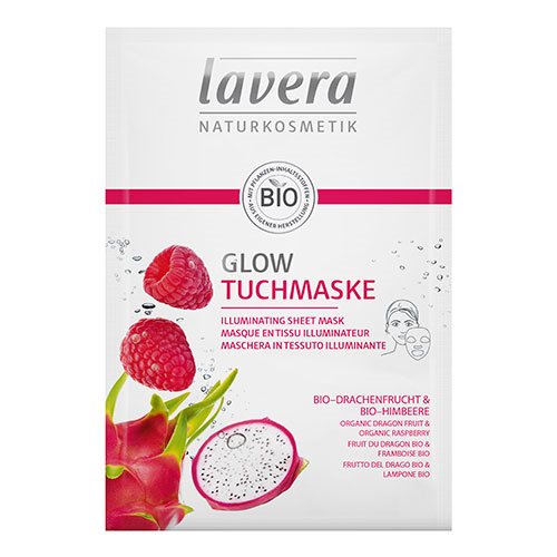 LAVERA NATURKOSMETIK - Sheet Mask Illuminating m. dragon fruit & hindbær