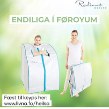 Indlæs billede til gallerivisning PRE-ORDER - RADIANT HEALTH Infrarød Sauna (transportabel) ( tekur uml. 10-14 dagar at fáa heim, um tað er á goymslu i DK)
