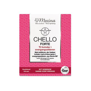 MEZINE - Chello Forte 120 tabl. (præparat til kvinder i overgangsalderen. Produktet er udviklet med særlig fokus på at afhjælpe svedtendensen)